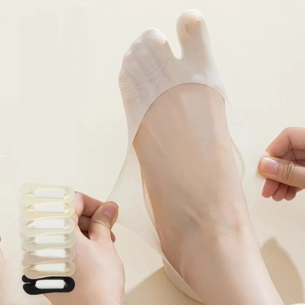 Toe Sock Split - Chaussettes bateau invisibles respirantes en soie