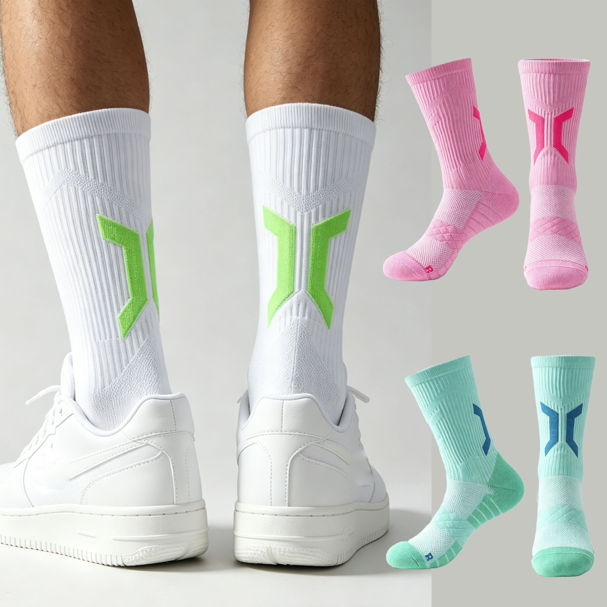 Athletic Sock Cushion - Chaussettes de basket-ball épaisses et rembourrées