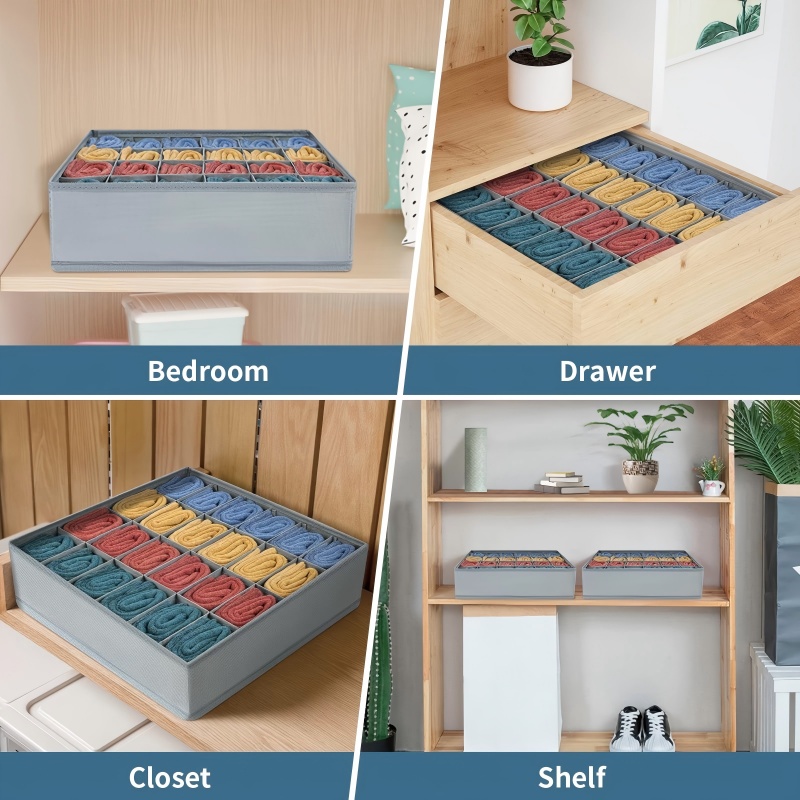 Boîte de rangement pliable à 2 - Sock Organizer Tray avis et prix
